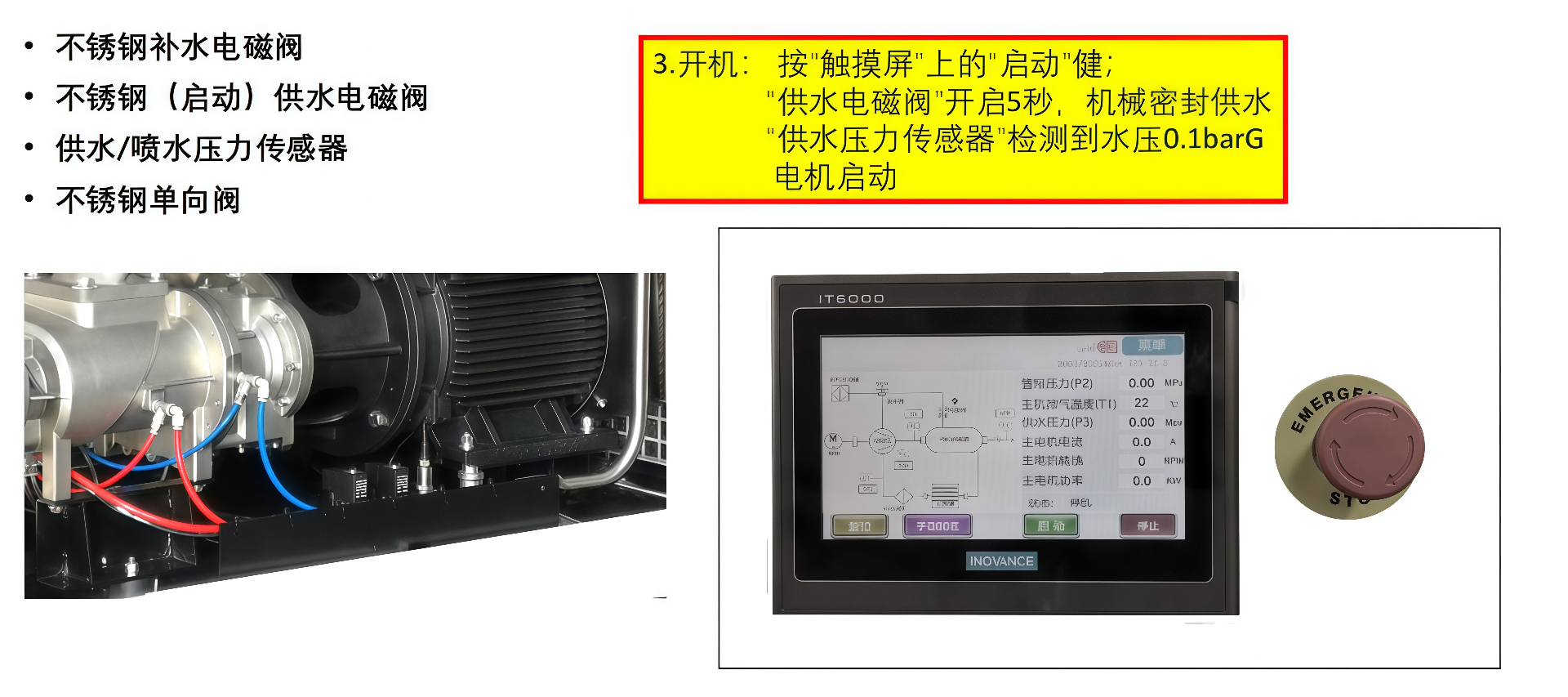 不锈钢气水分离罐上安装有(左图，从左到右)